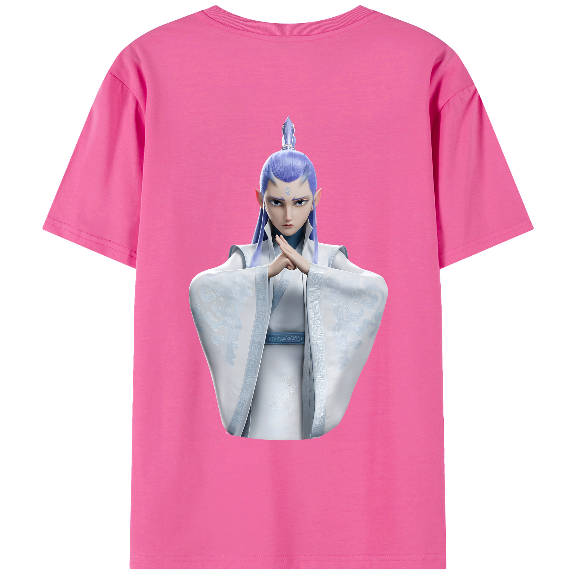 （画像用） Ne Zha 2 ナタ 魔童の大暴れ レディース半袖Tシャツ(バックプリント)